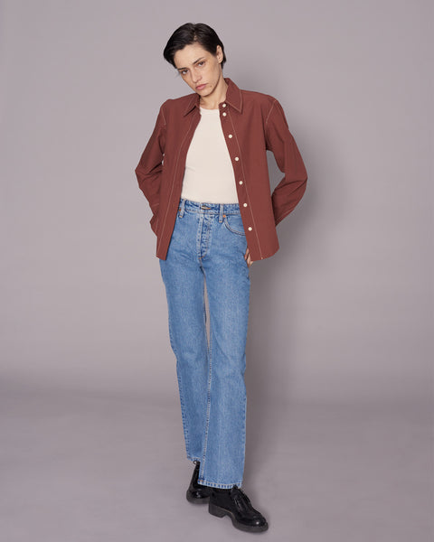 パンツ mops five pocket jeans Selvage Denim Five Pocket Wide Straight Pants | Graphpaper