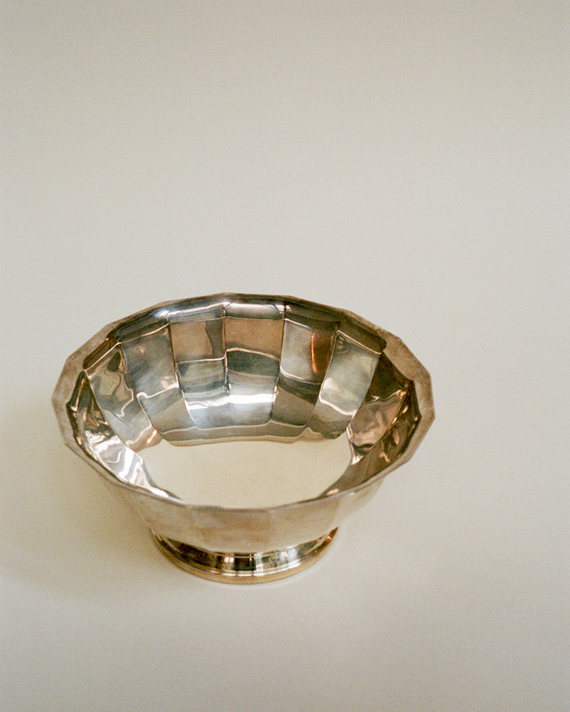 Fluted Silver Bowl