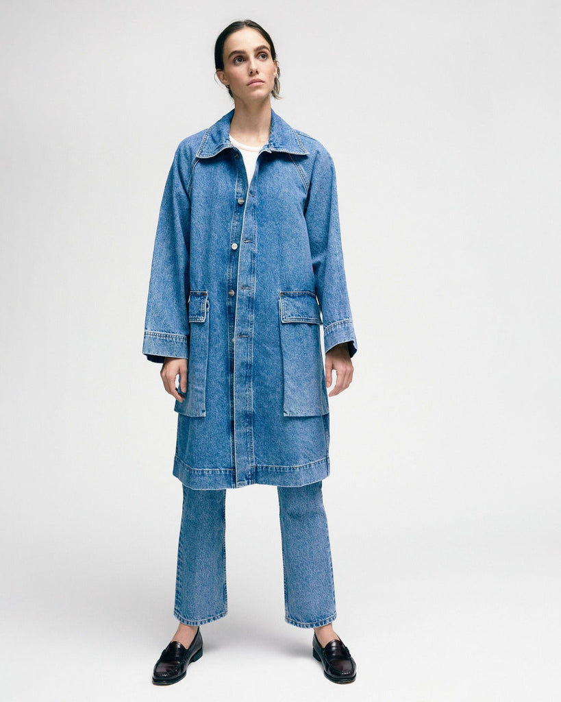 DENIM TRENCH